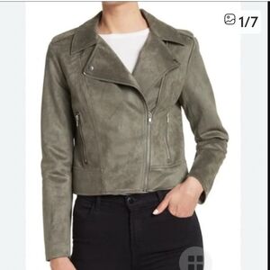 Steve Madden Sage Faux Suede Moto Jacket Small